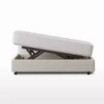 Zijaanzicht van hoog-laag bed in Anti-Trendelenburg-positie.