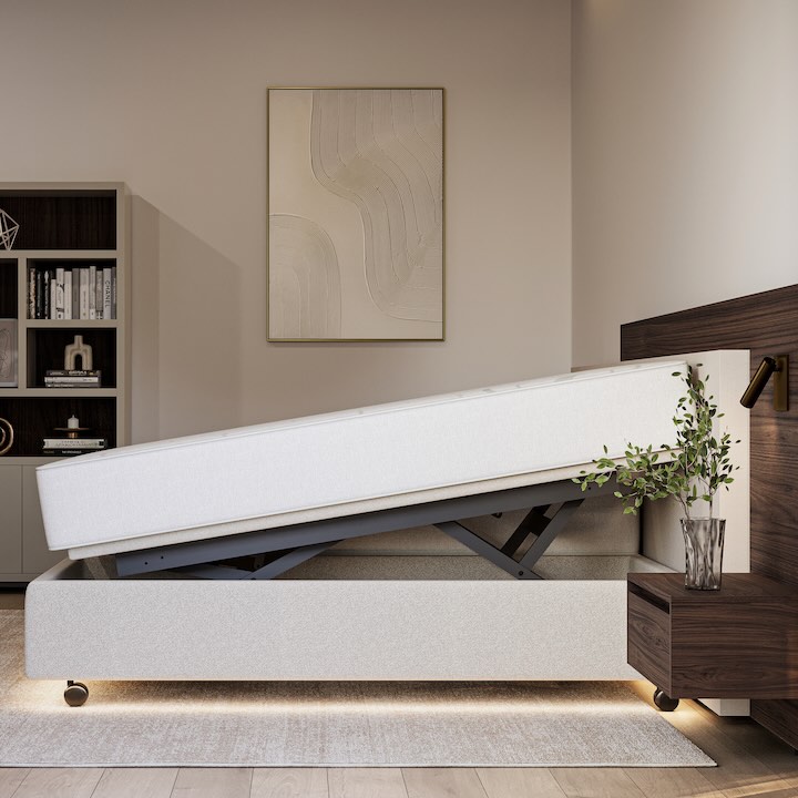 Hoog laag bed schuine ligpositie