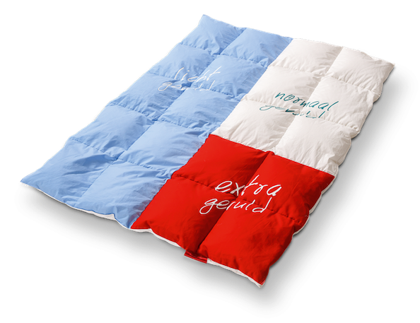 Dekbed met extra gevulde voetenzone