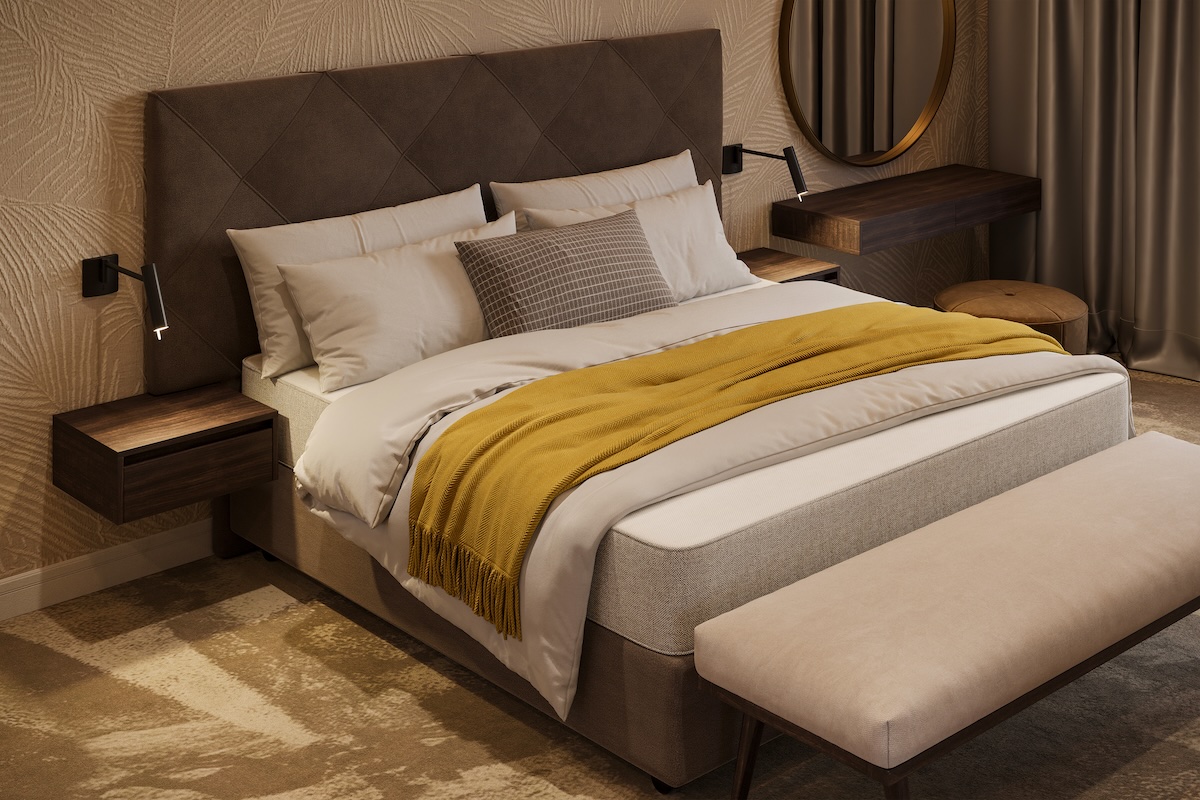 Designbed Finotôre in moderne uitvoering in luxe slaapkamer